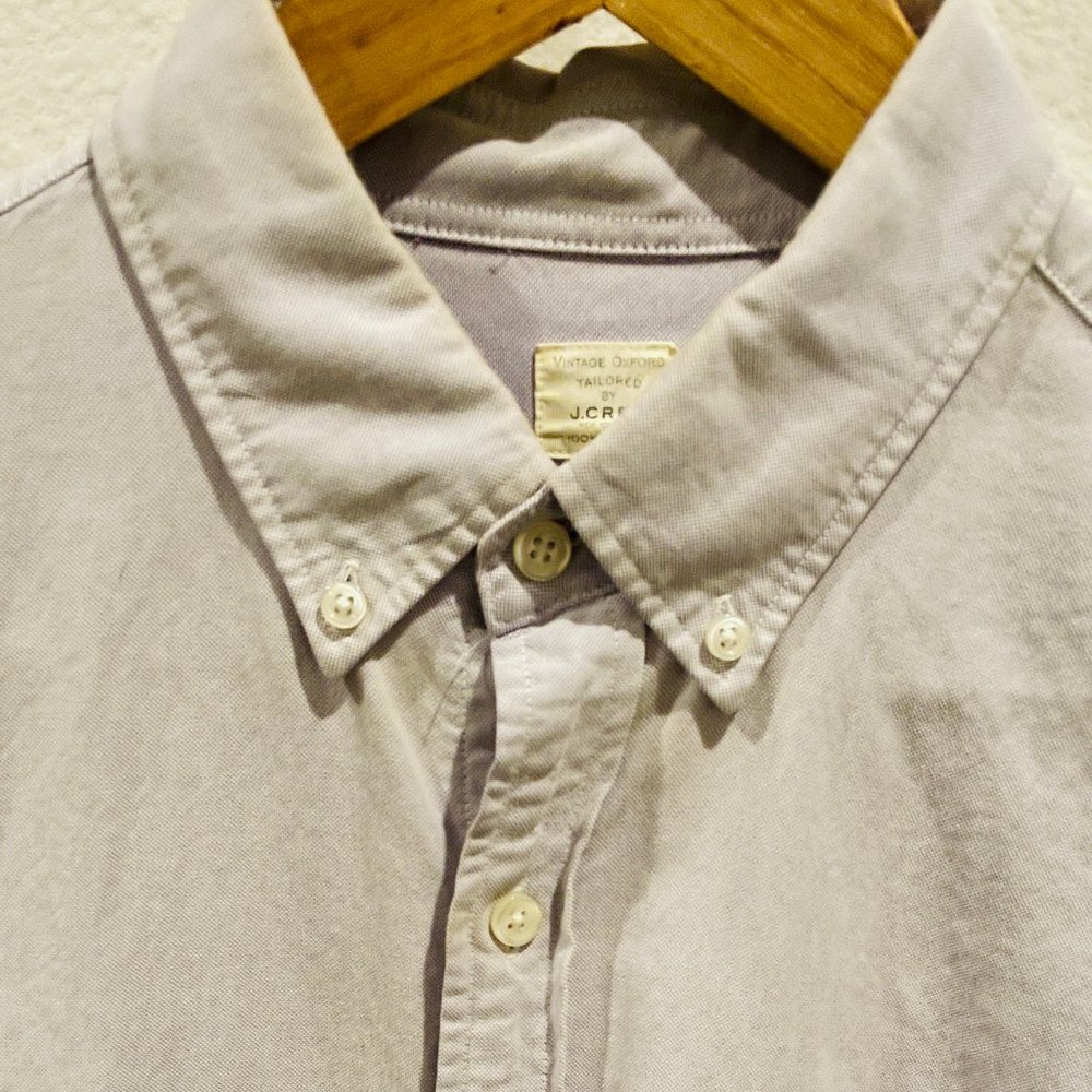 J Crew Vintage Oxford Collared Shirt Light Purple